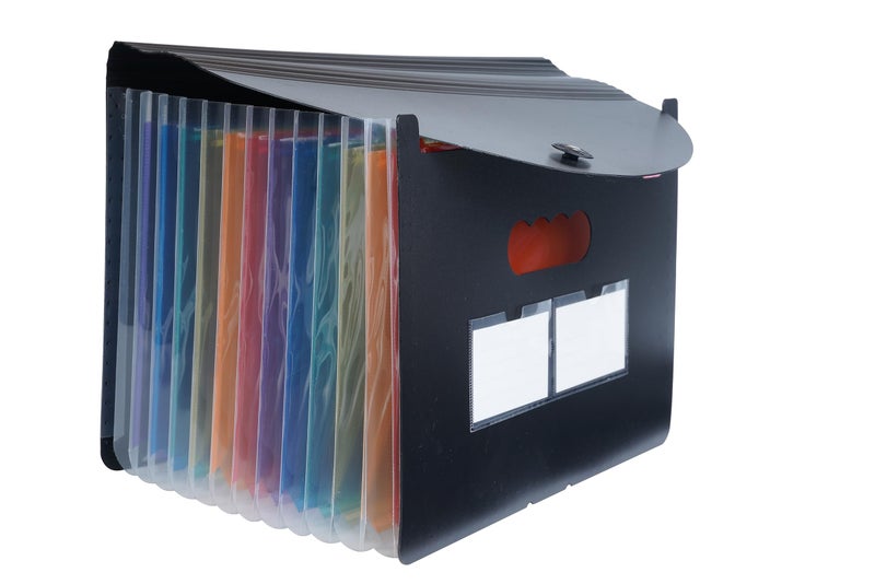 Brustro EZExpand A4 Folder 13 Pocket Expanding File Folder, Letter Size Accordion Document Organizer for School, Home & Office - Image 1