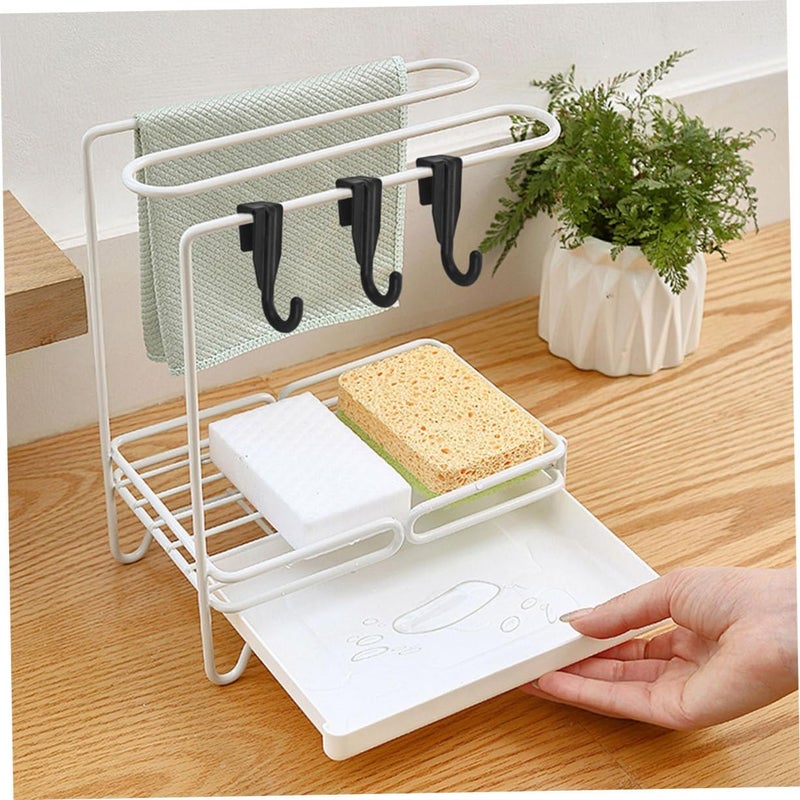 Amosfun 16PCS Multi-Functional Microwave Oven Rack Hooks Plastic Space-Saving S Hooks for Kitchen Utensils and Towel Organization - Image 3