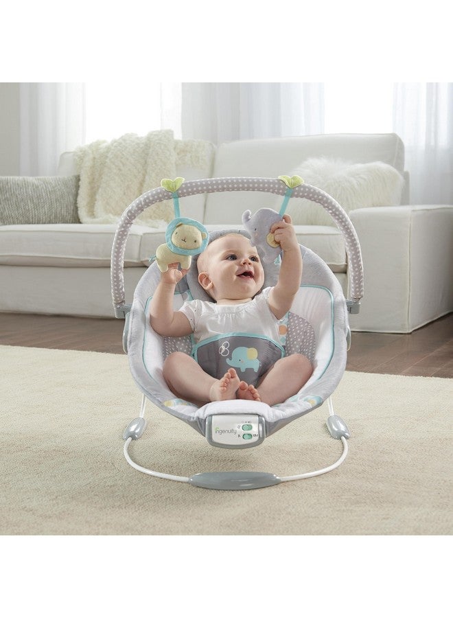 إنجنيونتي مقعد هزاز مهدئ للأطفال الرضع من إنجينيويتي مزود باهتزازات، مع شريط ألعاب وأصوات، مناسب للأطفال من عمر 0 إلى 6 أشهر حتى وزن 20 رطلاً (موريسون) - Image 3