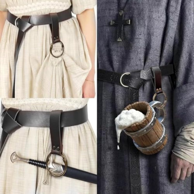 Ren Faire Costume Accessories Medieval Belt Pouch Coin Purse Skirt Hike Sets Festival Halloween Casual Fanny Pack Waist Bag - Image 3