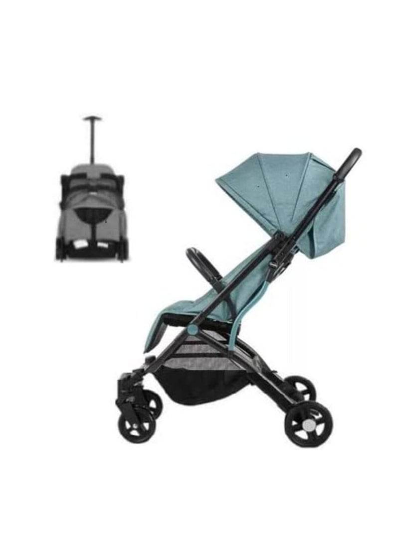 Ntech NTECH Travel Light weight Baby Stroller Compact 4 Wheels Air Travel One Hand Foldable Push chair With Adjustable Reclining Seat For Toddler (Light Green)  - Image 1