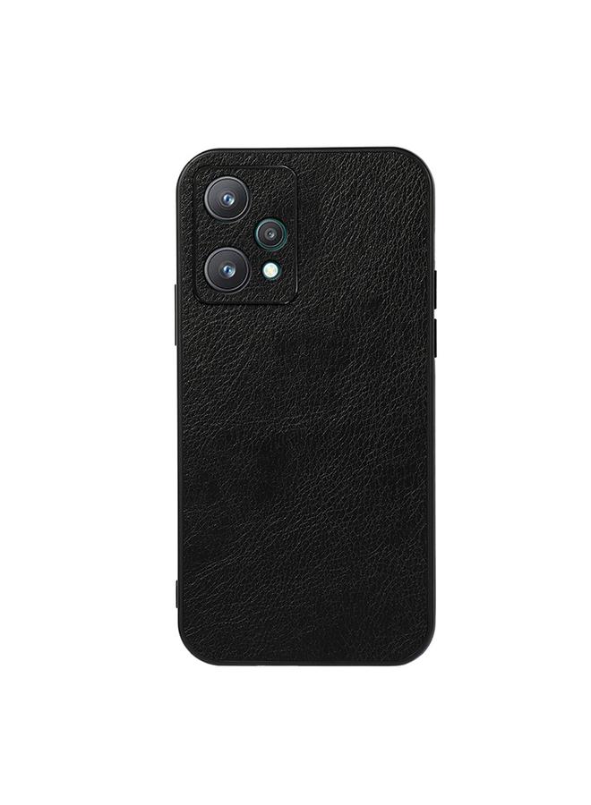اس-توب جراب لهاتف OPPO Realme 9 Pro بفتحة دقيقة بلونين من مادة البولي يوريثان الملمس الليتشي - Image 1