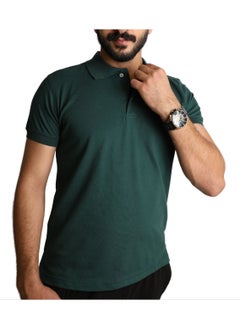 BAREQ ALMODA Men's Premium Green Polo Shirt - Classic Fit  - Image 1