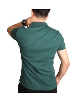 BAREQ ALMODA Men's Premium Green Polo Shirt - Classic Fit  - Image 4