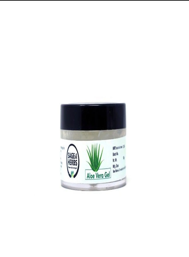 Sage & Herbs 100% Organic Aloe Vera Gel |For Face & Hair | Hydrating, Moisturizing, Soothing Skin | Multipurpose Gel | Reduce Acne, Dandruff | Treats Sunburn (50g) - Image 1