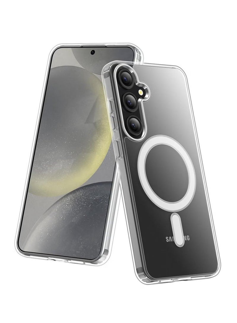 MUNTAQI Samsung Galaxy S24 Plus Clear Case – Wireless Charging Compatible, Non-Yellowing Transparent Design, Premium Protective Cover for 6.7-Inch Device - Image 1