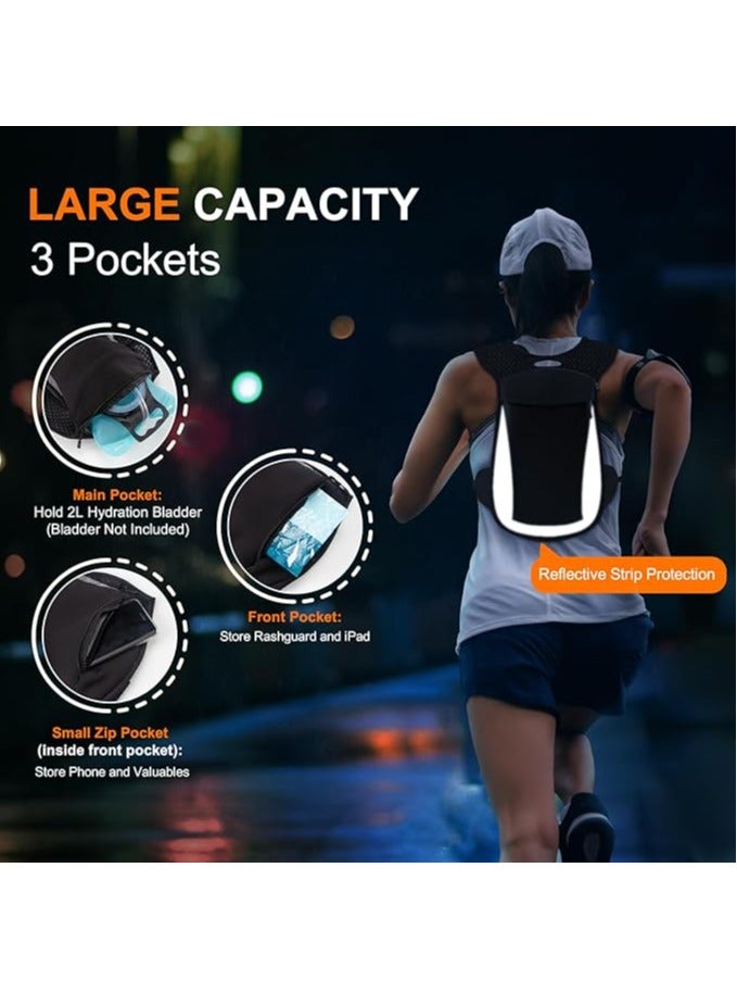 Generic Running Vest Ultra-Light Reflective Hydration Vest Pack with Headlamp for Trail Running Cycling Hiking ﻿  - Image 4