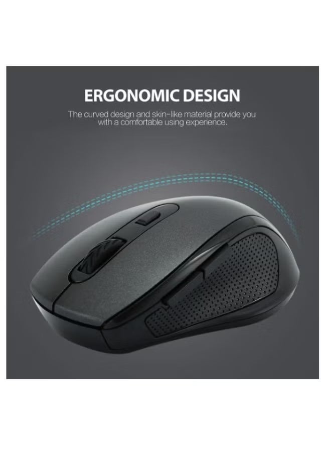 Haing M2 Optical Usb Computer 2.4G Wireless Mouse Black - Image 2