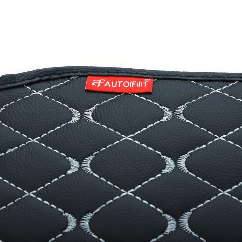 AUTOFIT 3 Layer Heat/Water Proof PU Leatherite Car Trunk/Boot/Dicky Mat for (Black and Silver Leather, TATA ALTROZ CNG Model) - Image 5