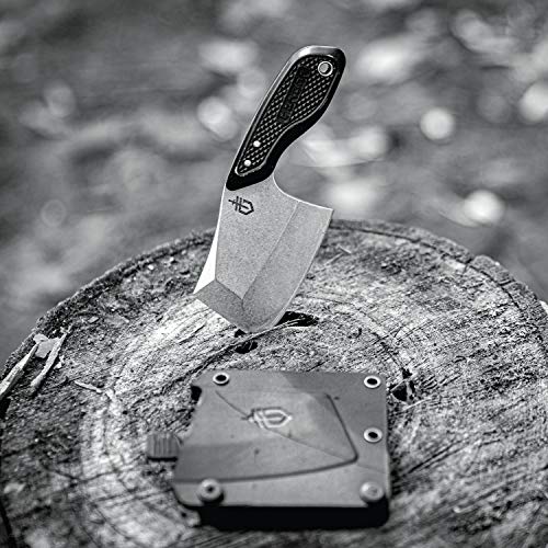 Gerber Gear TRI-Tip Mini Cleaver Fixed Blade Camping Knife with Molle Sheath for Survival and Bushcrafting, Black - Image 3