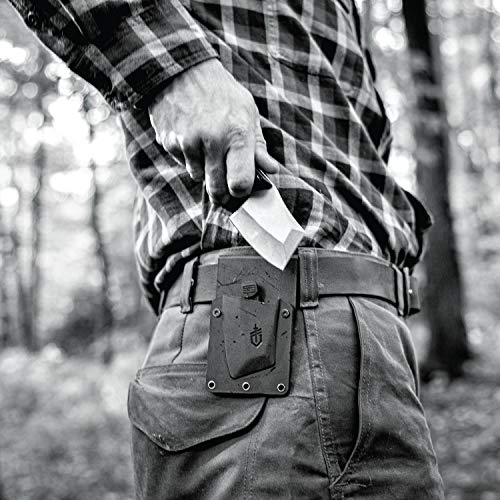 Gerber Gear TRI-Tip Mini Cleaver Fixed Blade Camping Knife with Molle Sheath for Survival and Bushcrafting, Black - Image 4