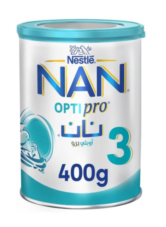 حليب نستله نان أوبتيبرو 3 للأطفال الصغار 400 غرام (من 1 إلى 3 سنوات) - تغذية متطورة مع أوبتيبرو لنمو صحي - Image 1
