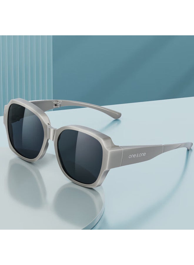 One&one Foldable Sungl Clip-on Polarized Uv Protection Sungl For Women, Can Be Used With Prescription Gl, Back-to - Image 3