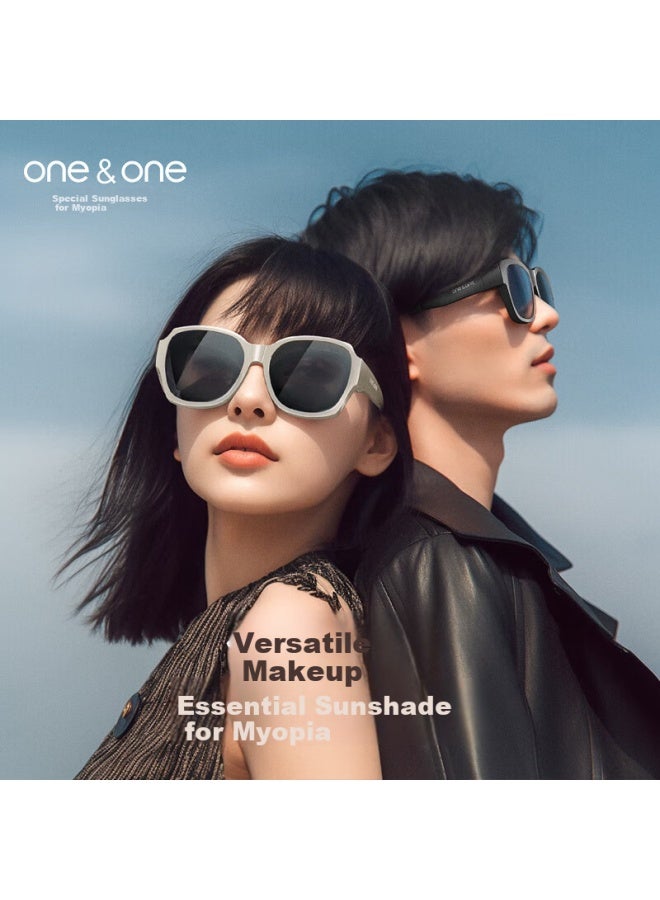 One&one Foldable Sungl Clip-on Polarized Uv Protection Sungl For Women, Can Be Used With Prescription Gl, Back-to - Image 1