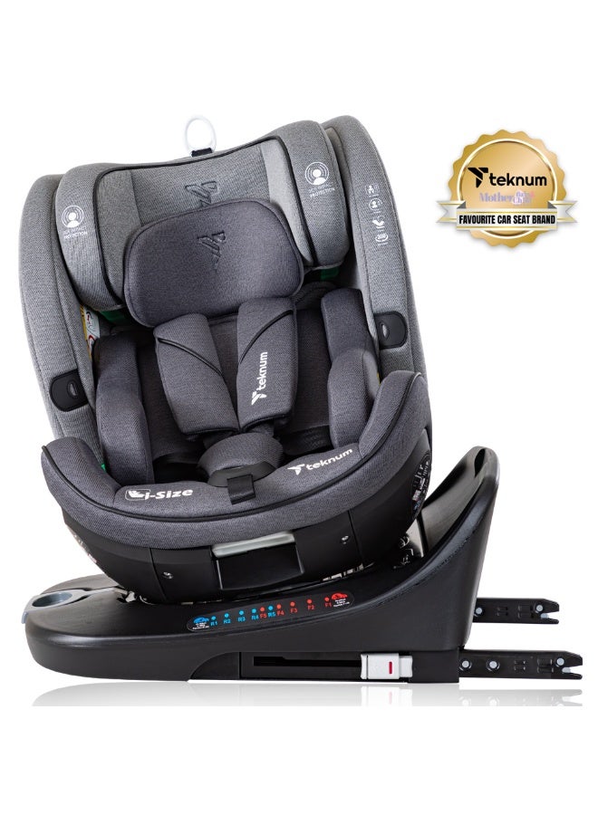 Teknum Evolve Prime iSize Car Seat with Isofix - Grey - Image 2