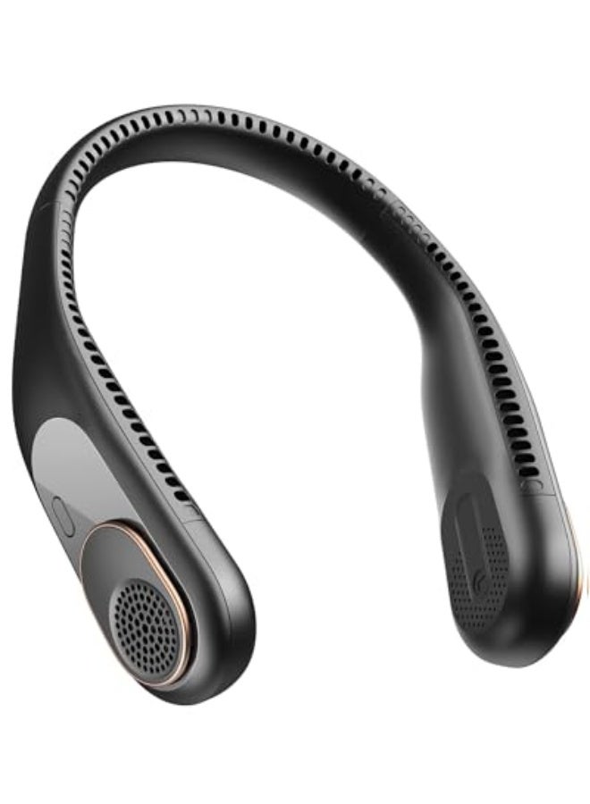 NIBEMINENT Portable Neck Fan 360° Cooling Bladeless Personal Fan | No Hair Twisting - 4000mAh USB Rechargeable Wearable Fan for Travel, Birthday Gifts for Men, Women, Mom, and Dad - Image 1