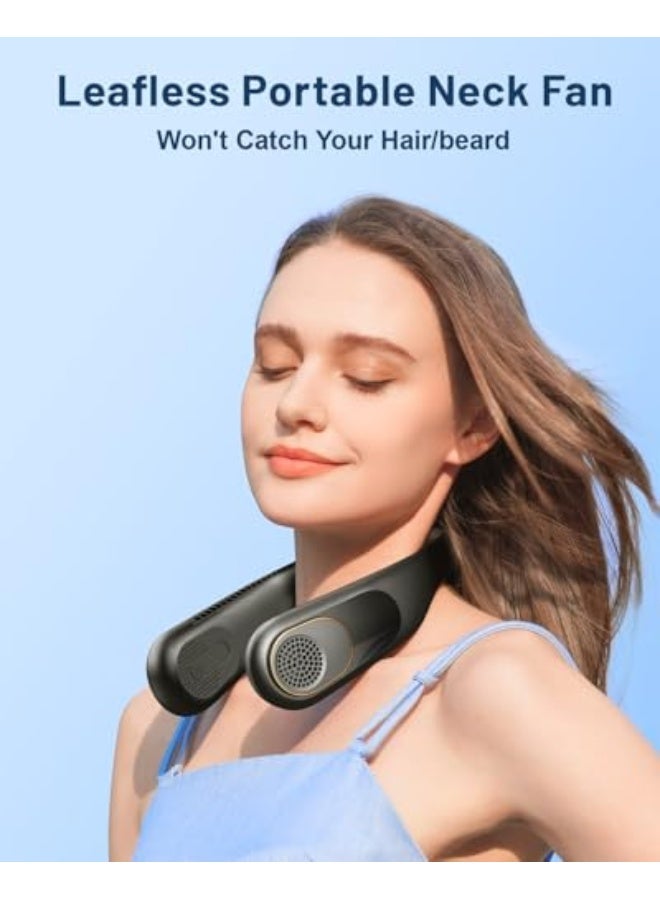 NIBEMINENT Portable Neck Fan 360° Cooling Bladeless Personal Fan | No Hair Twisting - 4000mAh USB Rechargeable Wearable Fan for Travel, Birthday Gifts for Men, Women, Mom, and Dad - Image 2