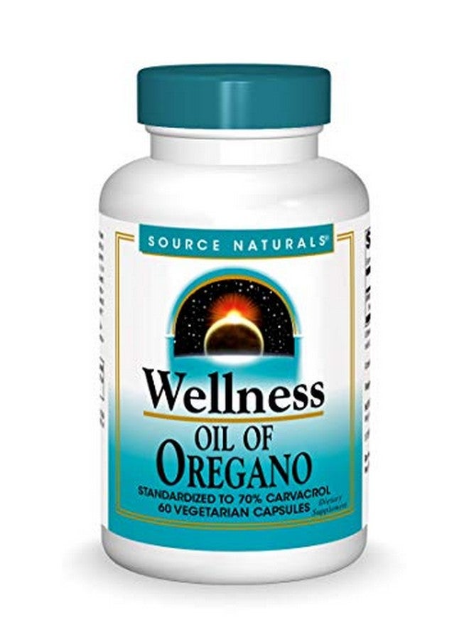 Source Naturals Wellness Oil Of Oregano Standardized To 70% Carvacrol 60 Vegetarian Capsules - Image 1