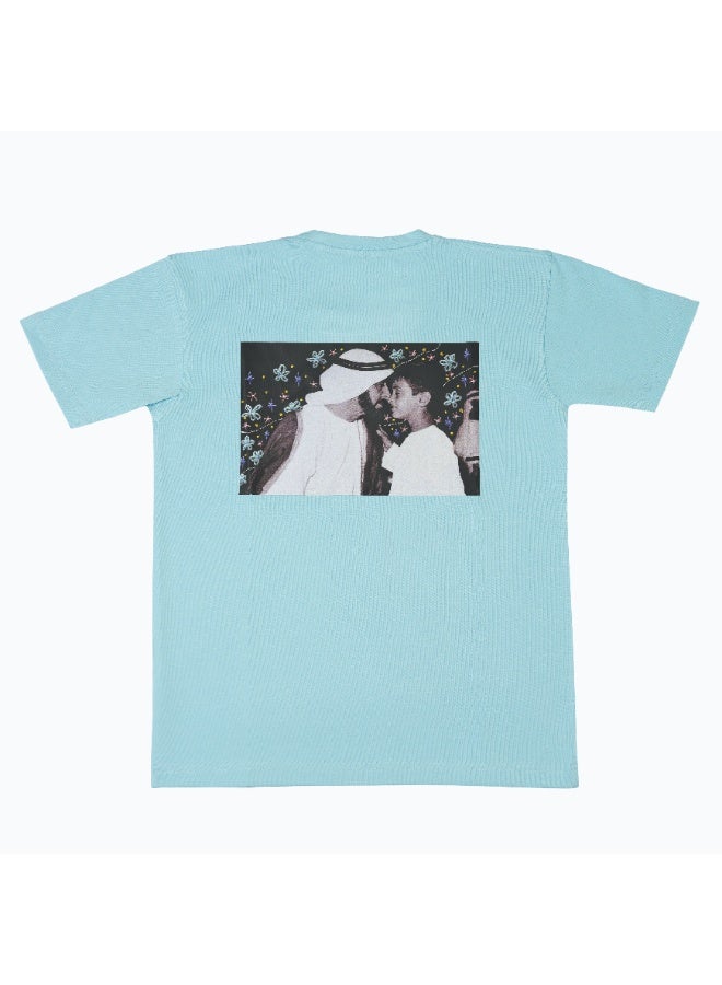 Eid Al Etihad United x Aysha- Blue- Tshirt- Kids - Image 2