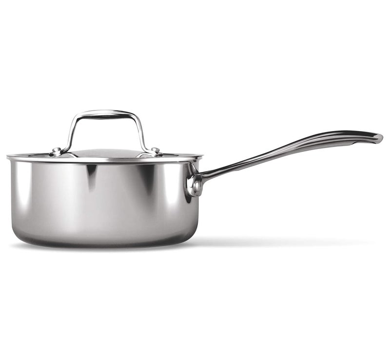 MILTON Pro cook Milton Pro Cook Stainless Steel Tea Pan 14 Litre16cm Triply Saucepan with Lid Gas Induction Base Chai Pot Milk Boiler with Handle 3 Years Warranty - Image 2