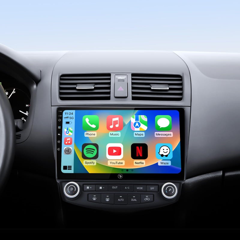 RUICAR 10.2'' Car Radio Stereo for Honda Accord 7th 2003 2004 2005 2006 2007 2+64G/5G WiFi/IPS HD Touch Screen/Wireless CarPlay/Android Auto/GPS FM/SWC Bluetooth/1080P Backup Camera - Image 1
