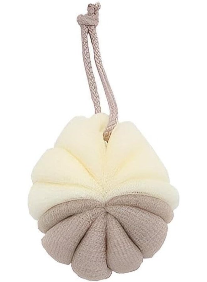 إسفنجة استحمام مقشرة - كرة شبكية ناعمة كبيرة لتنظيف الجسم، إسفنجة استحمام متينة ومتعددة الألوان لتنظيف البشرة بلطف، مثالية للاستخدام أثناء الاستحمام (قطعة واحدة) - Image 4