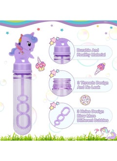 CMGTYYD Unicorn Party Favors 24PCS Unicorn Bubble Wands for Kids, Unicorn Toys for Birthday Gifts and Bubble Blowing Fun  - Image 3