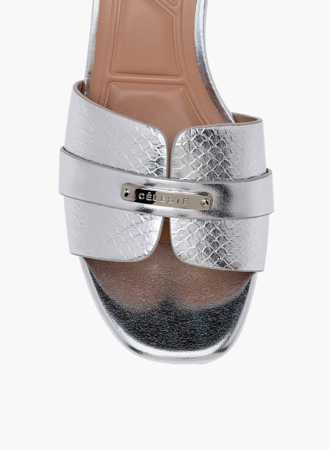 سيليست صنادل نسائية بنعل سهل الارتداء بتصميم جلد الحيوانات وكعب قطة - Image 4