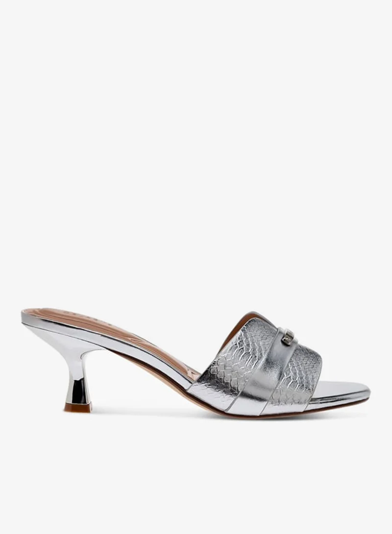 Celeste Women's Animal Textured Slip-On Sandals with Kitten Heels Ramadan Collection