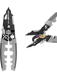 SIMESTICH SIMESTICH 6in1 Wire Stripper and Cutter Pliers Tools for Electricians Precision Stainless Steel Hand Tool for Wire and Cable Stripping Cutting Winding Crimping and Decrustation  - Image 2