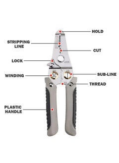 SIMESTICH SIMESTICH 6in1 Wire Stripper and Cutter Pliers Tools for Electricians Precision Stainless Steel Hand Tool for Wire and Cable Stripping Cutting Winding Crimping and Decrustation  - Image 4