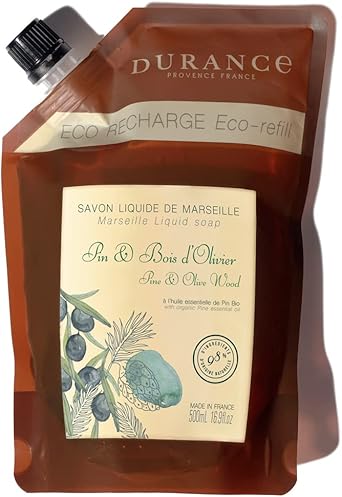 Durance Pine Olive Wood Marseille Liquid Soap 500ml ParabenFree Hand Body Wash With Olive Oil Red Rice Extract Vegan Friendly Shower Gel - Image 2
