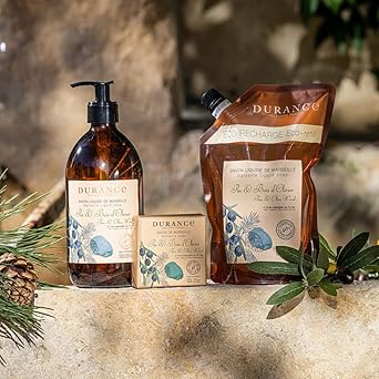 Durance Pine Olive Wood Marseille Liquid Soap 500ml ParabenFree Hand Body Wash With Olive Oil Red Rice Extract Vegan Friendly Shower Gel - Image 4