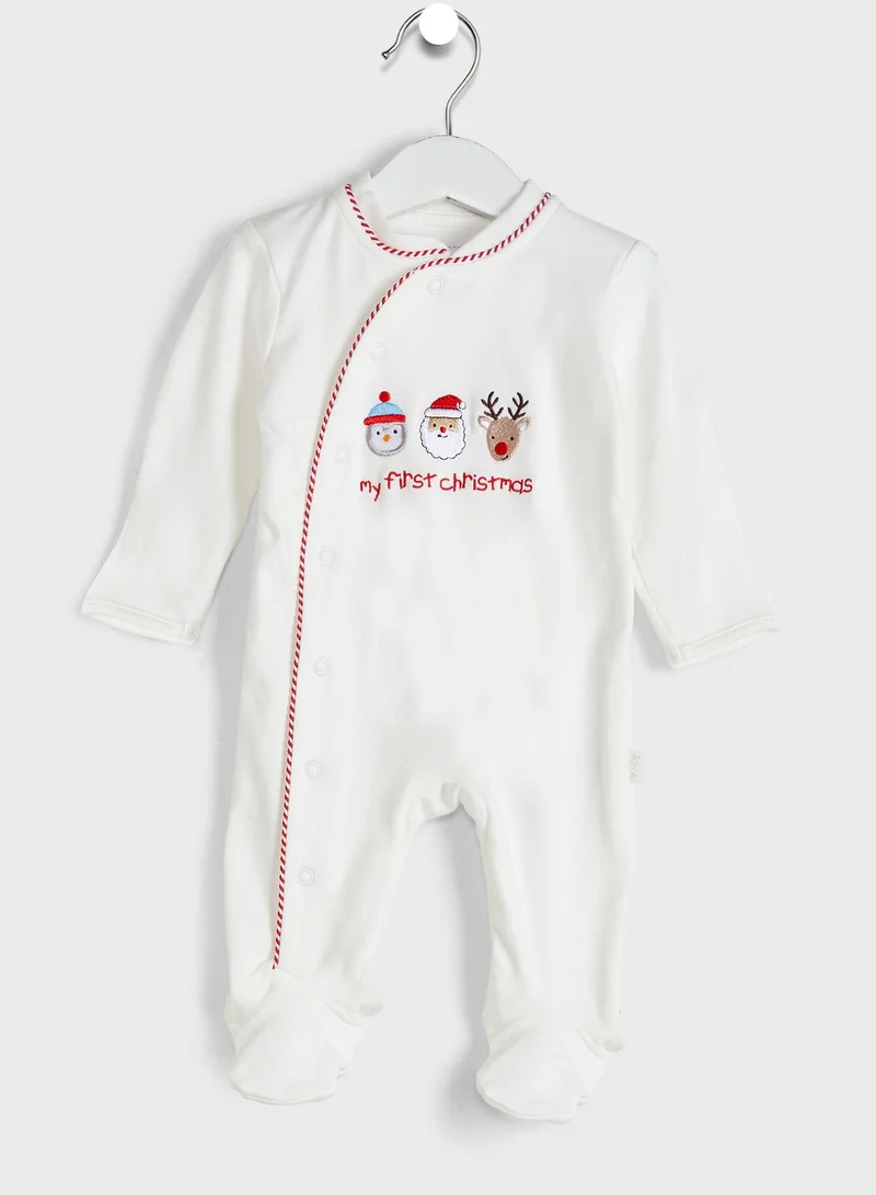 JoJo Maman Bebe Infant My First Christmas Onesies
