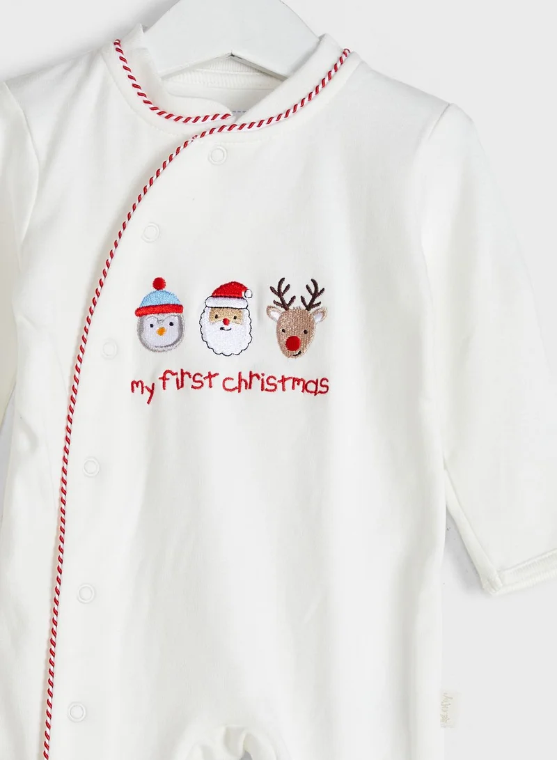 JoJo Maman Bebe Infant My First Christmas Onesies