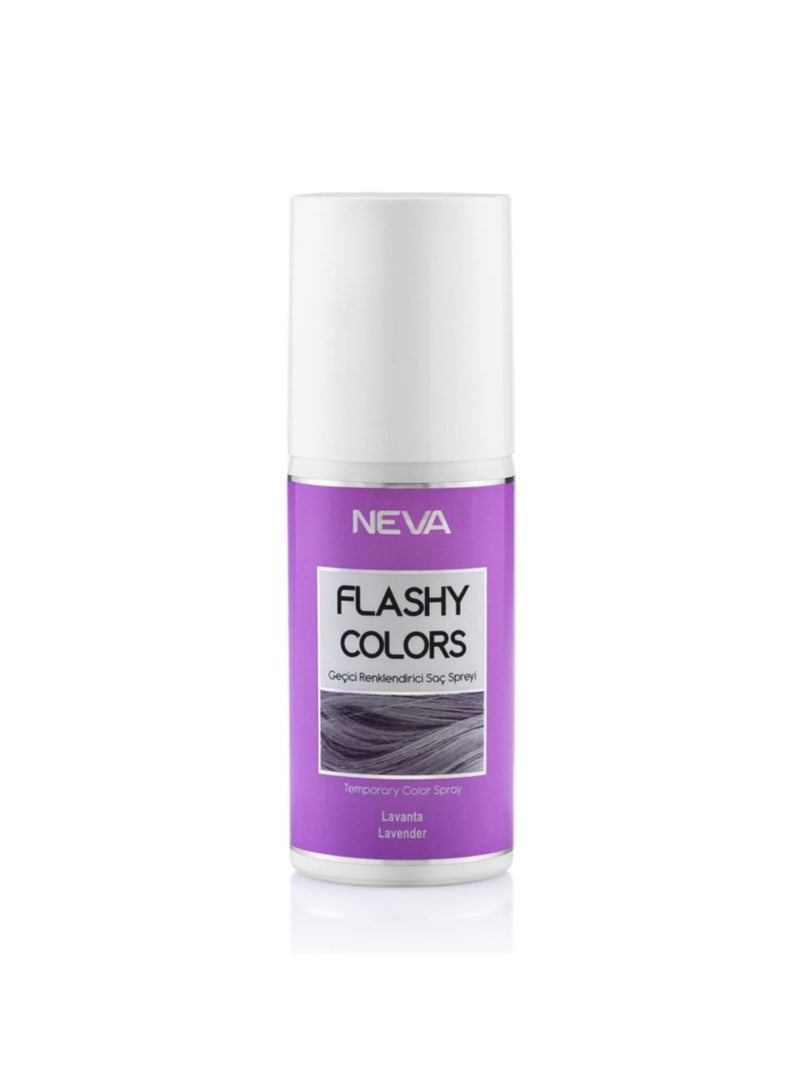 NEVA Flashy Hair Colors Temporary Hair Color Spray - 75ml -  LAVENDER - Image 1