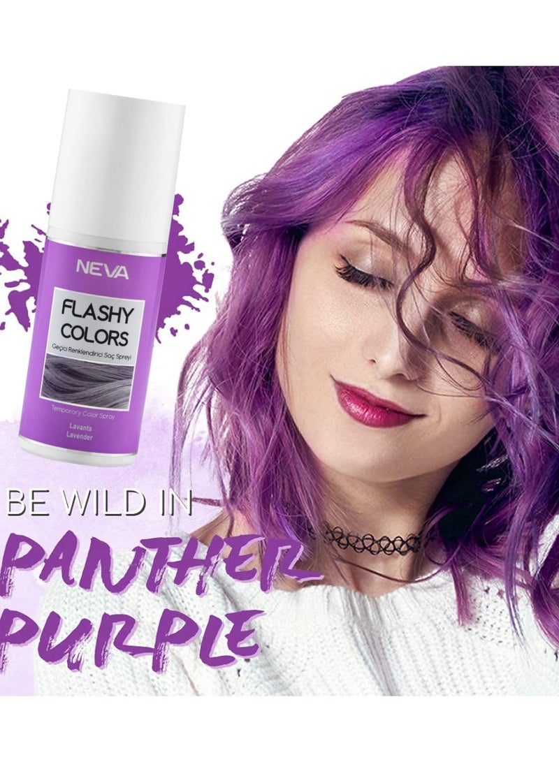 NEVA Flashy Hair Colors Temporary Hair Color Spray - 75ml -  LAVENDER - Image 2