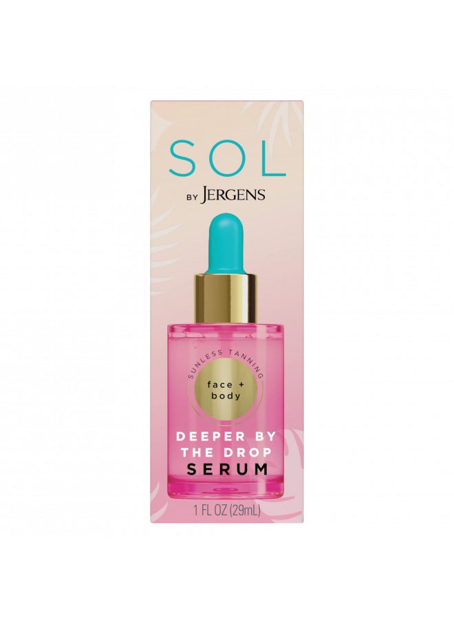 Jergens - Jergens SOL Deeper by the Drop Self Tanning Drops, Tanning Water, Add to Lotions, Serums, and Oils for Custom Tan, for Year-Round Glow, 1 Fluid Ounce - Image 1