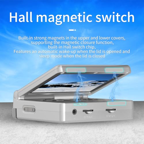 AMPOWN RG35XXSP FILP Retro Handheld Game Console 35inch 640480 IPS Screen 3300mAh Builtin 64G TF Card Supports Multiple Simulators Linux System with Screen Protector Silver - Image 3