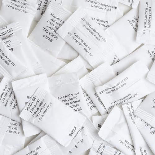 bvslf Silica Gel 5gm Pouch 200 pcs Pack 1 KG Pack, Moisture absorbents, Dehumidifier Silika Gel Bags for Moisture, Room, Kitchen, Wardrobe, Cupboard, car, Bedroom, Camera, Lenses, Shoes - Image 1