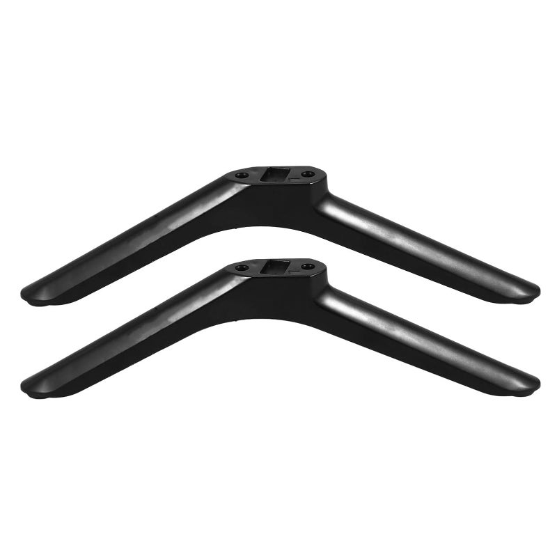 Dranvosk Universal TV Stand Legs for 32Inch TVs | 2PCS Replacement TV Feet with Screws | Easy Install Plastic Mounting Brackets, Black Tabletop Base Stand(Check Holes Fit) - Image 1