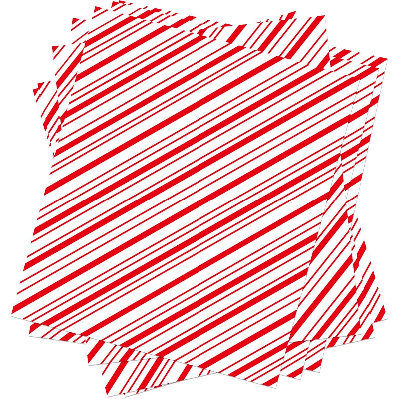 Teling 150 Pcs Christmas Wax Paper Sheets for Food Wrap Sandwich Cookie Paper Liners Food Basket Colored Wax Waterproof Oil Proof Basket Liners for Christmas Party SuppliesRed White