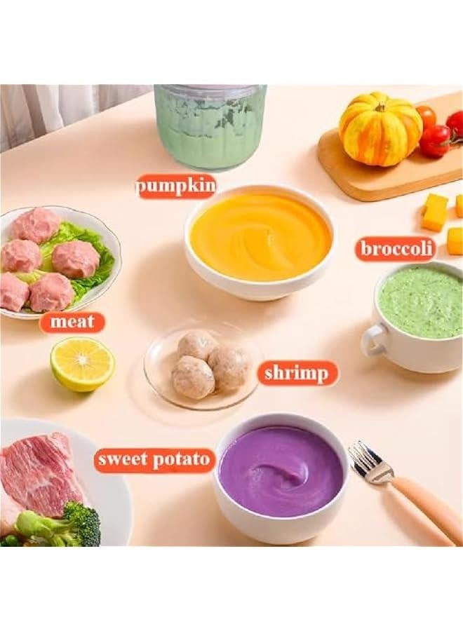 Small Mixer Grinder Set, Portable Efficient Multifunctional Food Grinder, Easy to Portable Cooking Cup Set Of, Efficient Food Processor with Glass Bowl for Chopping Fruits, Vegetables, Salads - Image 4