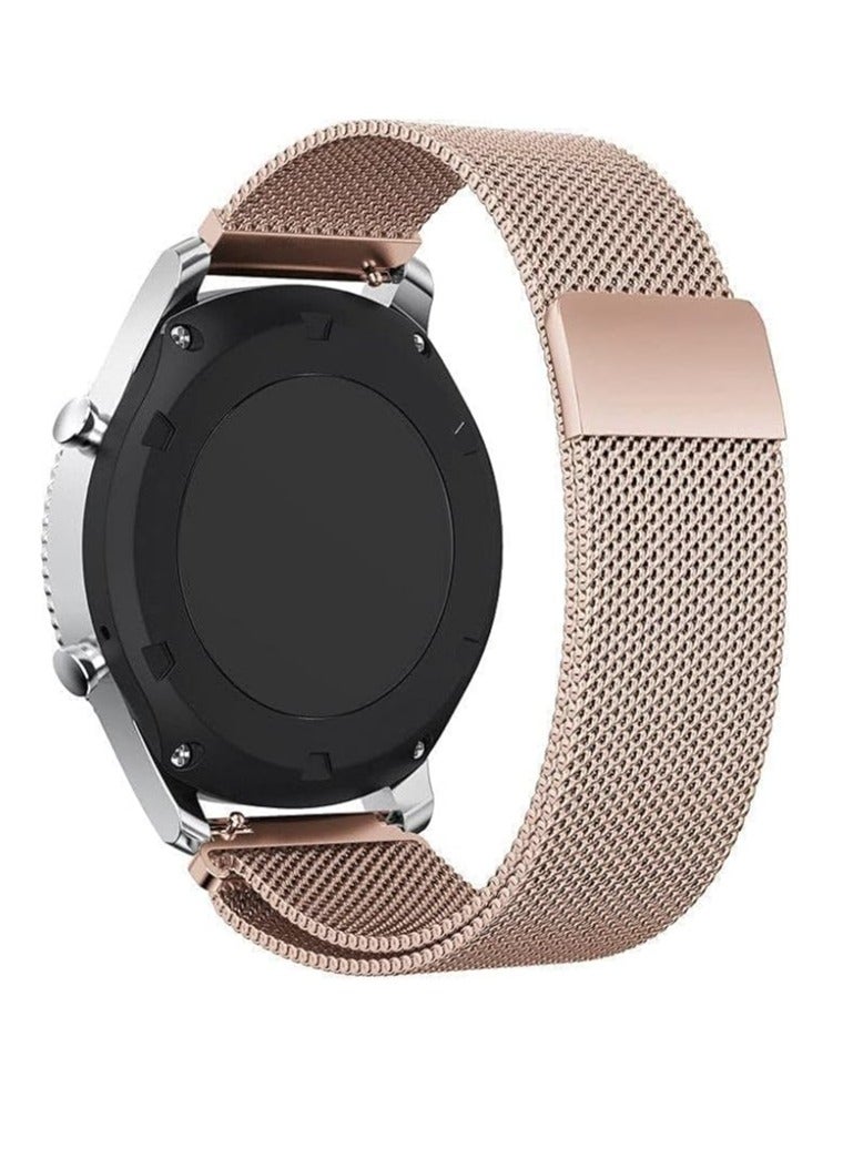ten.tech 20mm Magnetic Band Compatible with Samsung Galaxy Gear Sport Watch 4, 5, 5 Pro, S2 Classic Active 2 40/44mm Stainless Steel Watch Band by TenTech – Starlight - Image 3