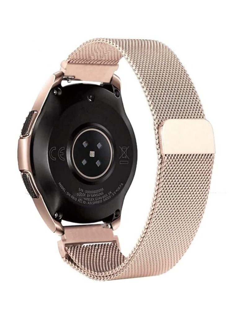 ten.tech 20mm Magnetic Band Compatible with Samsung Galaxy Gear Sport Watch 4, 5, 5 Pro, S2 Classic Active 2 40/44mm Stainless Steel Watch Band by TenTech – Starlight - Image 5