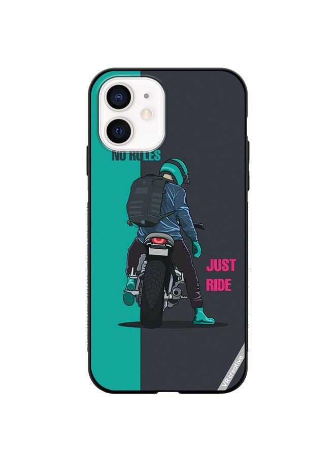 VR CREATIVE Protective Case Cover For Apple iPhone 11 Just Ride Design Multicolour - Image 1
