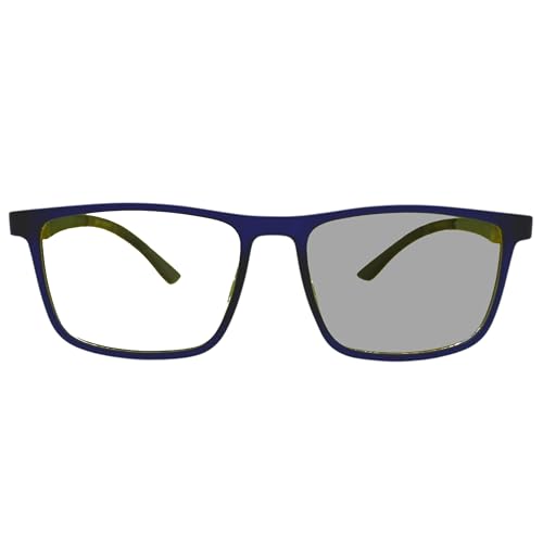 Vast® Photochromic Computer Glasses for Eye Protection | Zero Power Anti Glare & Blue Light Filter Glasses | UV Protect Specs for Men & Women| Frames| Blue Cut Lens (SPORTY GREY METAL) - Image 1