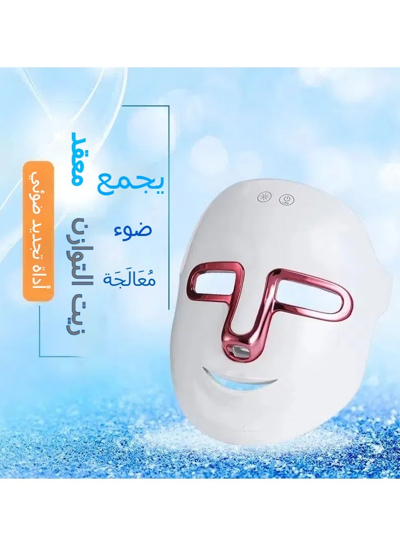 general LED Photon Rejuvenation Heating Mask Beauty Device Facial Rejuvenation Instrument Red and Blue Spectrum Lamp Beauty Device - Image 1