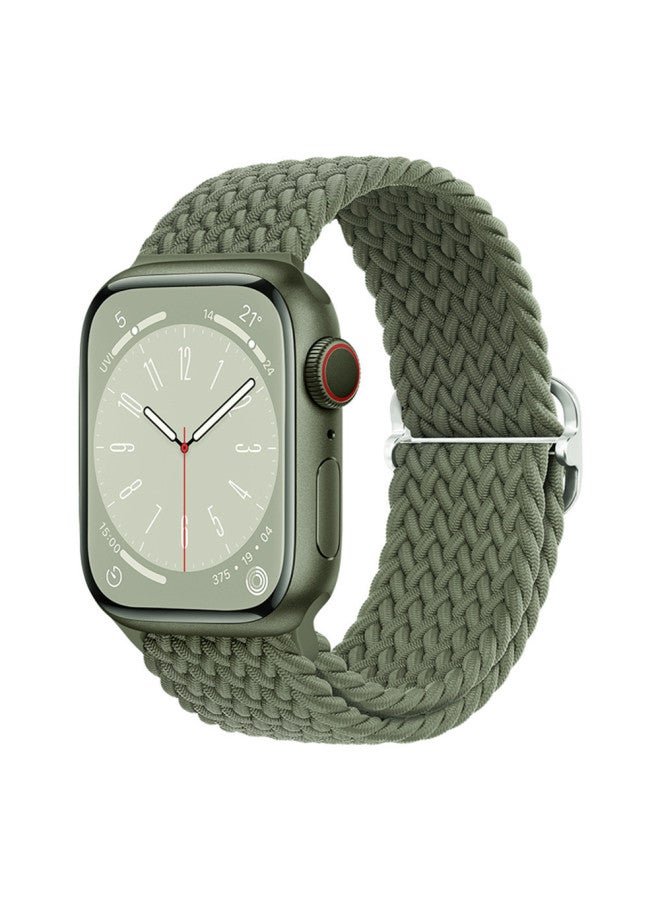 For Apple Apple Iwatch Watch Strap Flat For Rainbow Nylon Woven Slide Buckle Elastic Strap Universal - Image 1