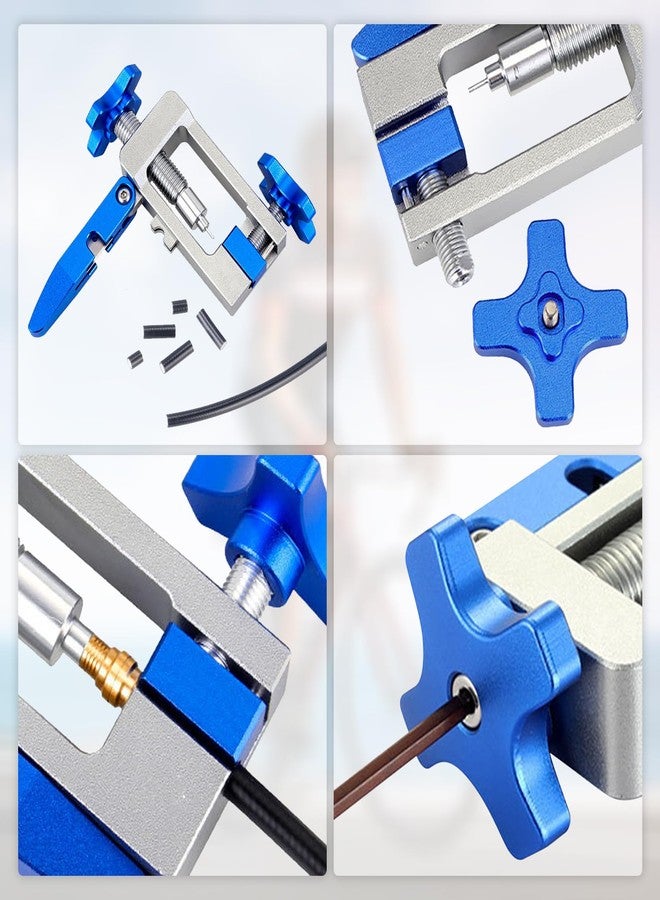 SYWAN Bike Hydraulic Brake Tool Kit, Hydraulic Brake Hose Cutter 2 in 1 Bicycle Hydraulic Line Cutter Bike Brake Hydraulic Hose Fitting Insert Tool Barb Olive Tool Disc Brake Tool Kit for Bicycle - Image 2